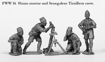 WWII French 81mm Mortar & Senegalese Crew - Available to Order