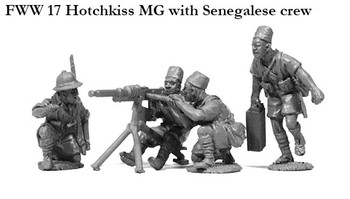 WWII French Hotchkiss MG w/ Senegalese Crew - Available to Order