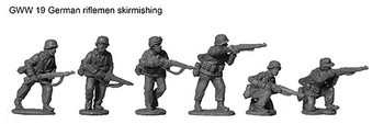 WWII German Infantry Skirmishing w/ Rifles - Available to Order
