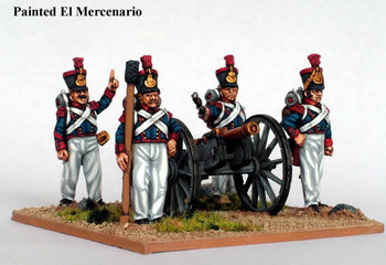Carlist War Isabelino Foot Artillery, Coatees & Early Shako w/ French 6pdr - Available to Order