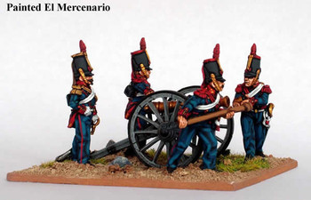 Carlist War Isabelino Horse Artillery, Coatees & Tapered Shako w/ British 6pdr - Available to Order
