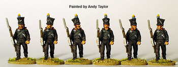 Napoleonic Brunswick Light Infantry Advancing at Trail - Available to Order