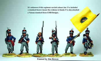 Napoleonic Nassau Orange-Nassau Regt. Command Advancing - Available to Order