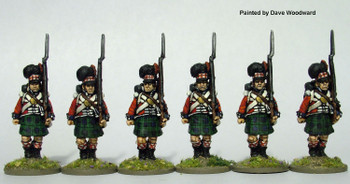 Napoleonic British Highland Infantry, Centre Companies Advancing, Shouldered Arms - Available to Order