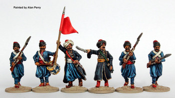 Napoleonic Ottoman Army 1790-1815 Nizam-I-Cedid Infantry Command Advancing - Available to Order