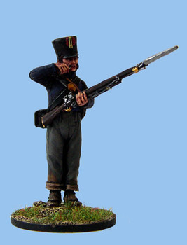 40mm Peninsular Spanish Infantryman, 1810, Biting Cartridge, in Simple British-Made Uniform & Belltop Shako - Available to Order
