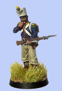 40mm Peninsular French Voltigeur in Sleeved Waistcoat, Covered Shako & Spanish Espadrilles - Available to Order