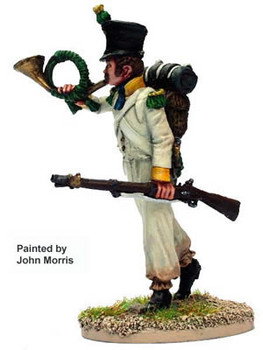 40mm Peninsular French Voltigeur Cornet, Advancing, Sleeved Waist Coat - Available to Order