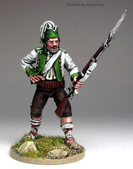 40mm Peninsular Spanish Guerrilla Taking Cartridge from Belly Bandolier, in Regular Army Coatee - Available to Order