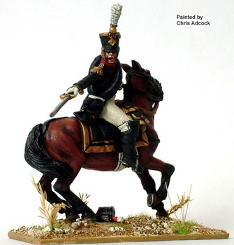 40mm Peninsular French Mounted Colonel Looking Over His Shoulder - Available to Order