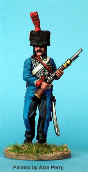 40mm Peninsular French Hussar, Dismounted Advancing w/ Carbine - Available to Order