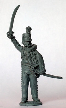 40mm Peninsular British Rifles Officer Standing, Sword Raised, Pelisse - Available to Order