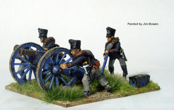 Napoleonic Prussian Foot Artillery Running Up 6pdr - Available to Order