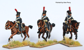 Napoleonic Portuguese Line Cavalry in Shakos, Shouldered Swords, Galloping, 1810-14 - Available to Order