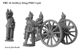 Franco-Prussian War Prussian Artillery Firing P1867 4pdr - Available to Order