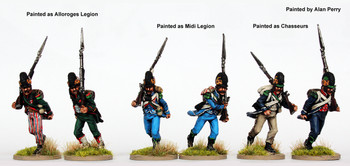 Revolutionary French Chasseurs, Light Infantry, Running, 1791 Helmets, Long Tailed Habits - Available to Order
