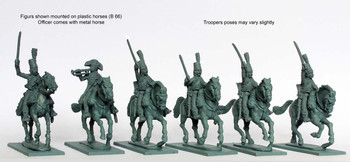 Revolutionary French Chasseur a Cheval Command in Mirlitons & Dolmans, Attacking - Available to Order