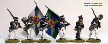 Napoleonic Russian Infantry Command Marching Casually, Summer Dress 1809 Kiwer - Available to Order