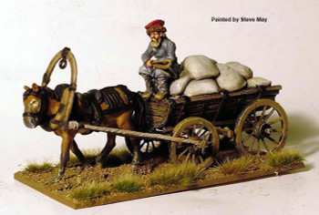 Napoleonic Russian Single Horse Peasant / Cossack Wagon (1) - Available to Order