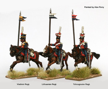 Napoleonic Russian Uhlans, Lances Upright, Galloping 1812-14 - Available to Order