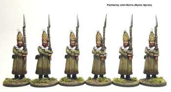 Napoleonic Russian Pavlov Grenadiers Standing, Greatcoats - Available to Order