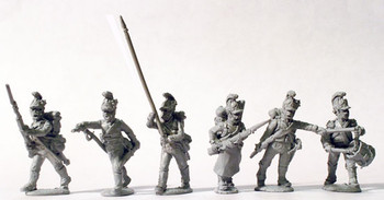 Napoleonic Austrian "German" Infantry Command in Helmets Advancing - Available to Order