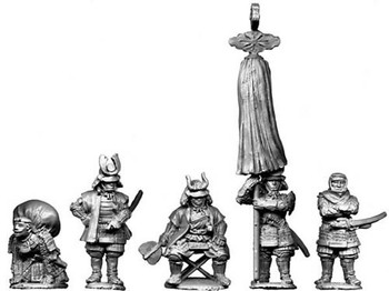 Samurai (1550-1615) Seated Daimyo & Attendants - Available to Order