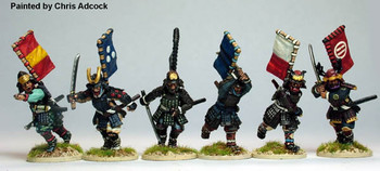 Samurai (1550-1615) Samurai w/ Swords, Charging - Available to Order