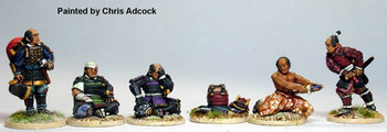 Samurai (1550-1615) Defeated Daimyo Committing Hara-Kiri w/ Loyal Retainers & Discarded Armour - Available to Order