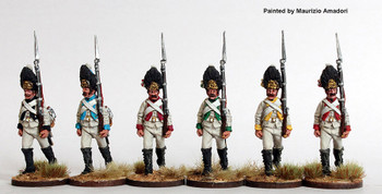 Napoleonic 1806-09 Saxon Army Grenadiers Marching, Full Dress 1806 - Available to Order