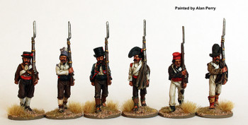 Napoleonic Ottoman Army 1790-1815 Fusiliers Marching in Part Uniforms & Civilian Clothing (2) 1808-12 - Available to Order