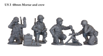 WWII USA 60mm Mortar & Crew - Available to Order