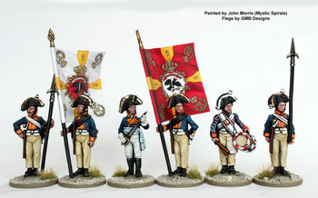 Napoleonic 1806 Prussian Army Musketeer Command Standing (Brandenburg Cuffs) - Available to Order