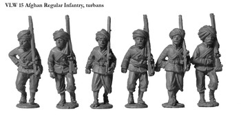 Victoria's Little Wars Afghan Regulars Marching, Turbans - Available to Order