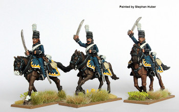 Napoleonic 1806 Prussian Army Hussars in Milirtons, Wearing Pelisse, Charging - Available to Order