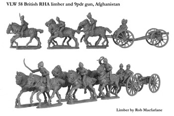 Victoria's Little Wars British RHA Limber & 9pdr Gun, Second Afghan War - Available to Order