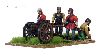 War of the Roses Breach Loading Field Piece, Single Arc, Plus 4 Crew Firing - Available to Order