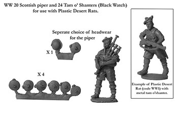 WWII British Piper & Tam'O'Shanters - Available to Order