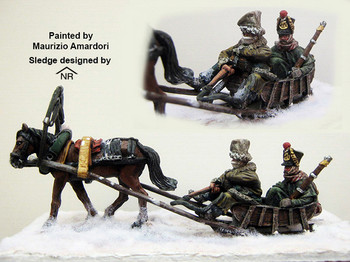 Napoleonic French "Marbot's" 2 Man Sledge, Walking, Retreat from Moscow 1812 - Available to Order