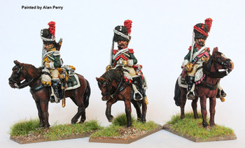 Napoleonic French Dragoons, Elite Company in Bearskins on Standing Horses, Swords Shouldered, 1805-13 - Available to Order