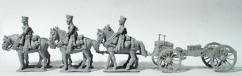 Napoleonic Prussian Foot Artillery 6 Horse Limber Team w/ 6pdr - Available to Order