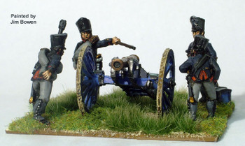 Napoleonic Prussian Foot Artillery Firing 6pdr - Available to Order