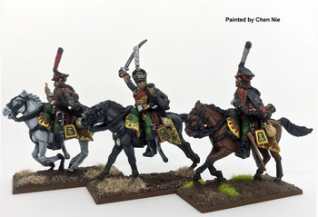 Napoleonic Russian Hussar Command Full Dress Galloping - Available to Order