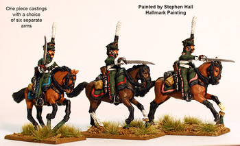 Napoleonic Russian Mounted Jaegers Attacking - Available to Order