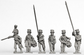 Napoleonic Ottoman Army 1790-1815 Infantry Command Advancing in Round Hats 1810-13 - Available to Order