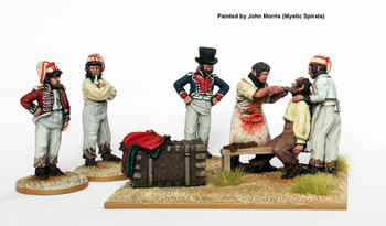 Napoleonic British Peninsular War Camp Scene 2 Surgeon Extracting Tooth w/ Onlookers - Available to Order