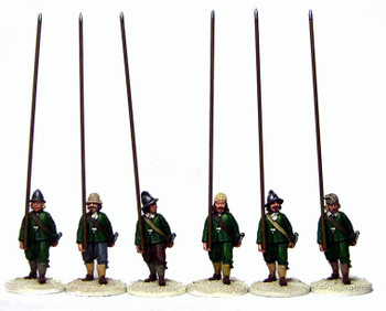 English Civil War Unarmoured Pikemen Marching - Available to Order