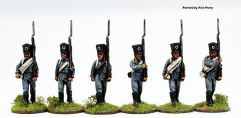 Napoleonic Prussian Reservists in Shakos Breeches & Gaiters, Marching - Available to Order