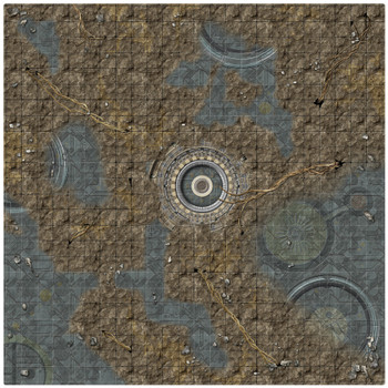 Battle Systems Terrain Alien Catacombs Game Mat 2x2 - Neoprene Playmat for 40k, Necromunda, Fallout, Marvel: Crisis Protocol