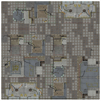 Battle Systems Terrain Frontier Game Mat 3x3 - Neoprene Playmat for 40k, Necromunda, Fallout, Marvel: Crisis Protocol